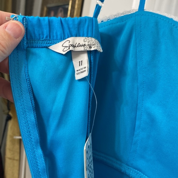 NWT Speechless Juniors Dress - size 11 - blue with spaghetti straps and back zip - Picture 6 of 13